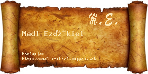Madl Ezékiel névjegykártya